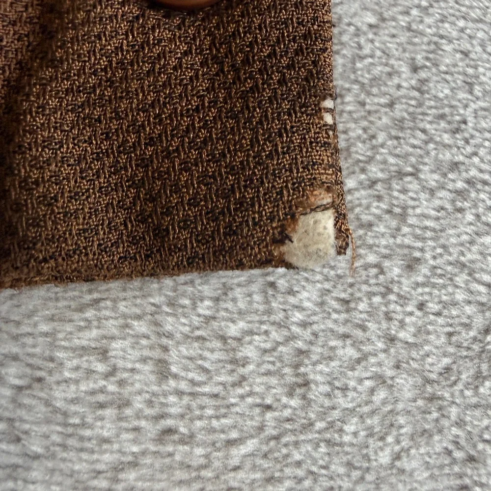 Vintage Ermenegildo Zegna Soft Mens Brown Textured Blazer Sport Coat 46